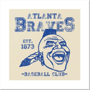 Vintage Atlanta Braves By Semrawud Posters and Art